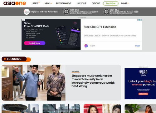 海外媒體發(fā)稿 新加坡最受歡迎網站之一 亞洲第一 asia one